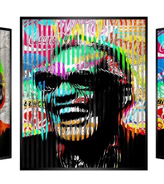 People and brand - Ray Charles - Kinetic Pop art - 14" x 14" inch