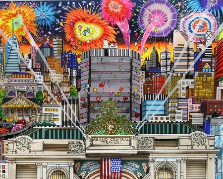 NYC grand célébration - 29" x 20" - Serigraphy 3D