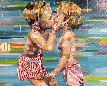 Kiss Kids - 65 x 54 cm - Acrylique sur toile