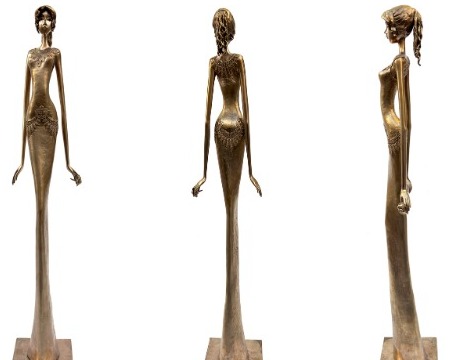 Lucia - 39" - Bronze sculpture,