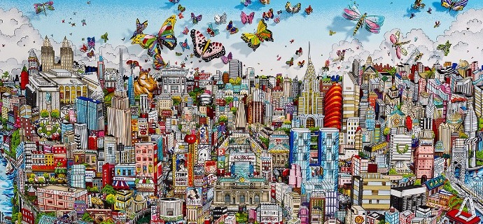 Come fly with me, come fly away in NYC - SOLD OUT - 102 x 71 cm - Sérigraphie 3D