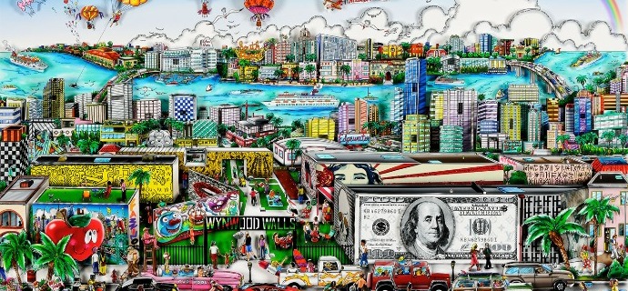 Miami, artistically in the 305 - 30" x 18" - Serigraphy 3D