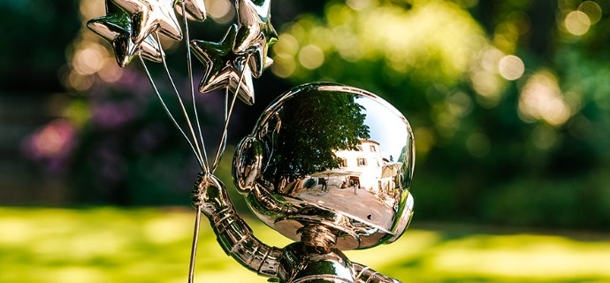Stars Balloon - polished stainless steel - 24" inch