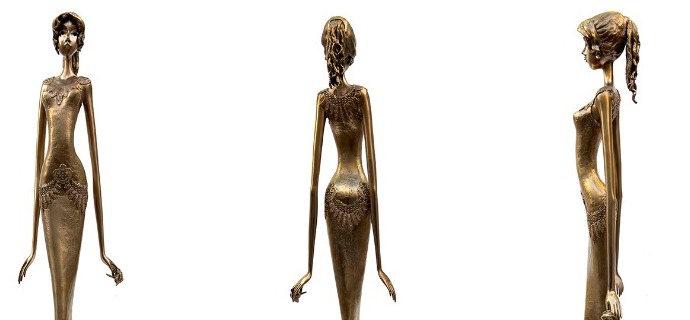 Lucia - 39" - Bronze sculpture,