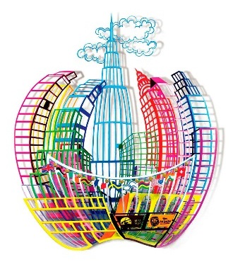 Big apple - 30" x 35,5" - Sculpture metal 3D