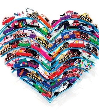 Heart beeps - 109 x 90 cm - Sculpture murale 3D en métal découpée au laser