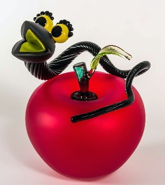 Apple - Glass sculpture