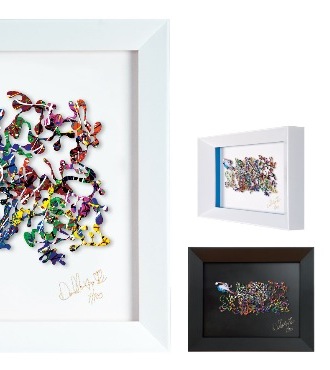 Thinking outside the box # Jackson Pollock - 50 x 35  cm - Oeuvre sur papier en 3D