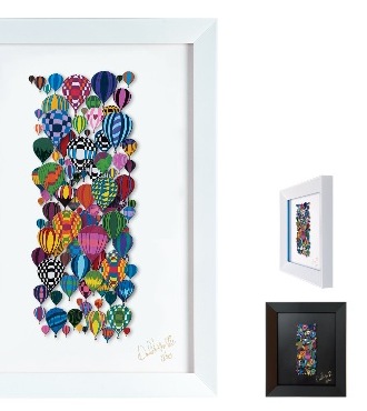 Love is in the air - 50 x 35  cm - Oeuvre sur papier en 3D