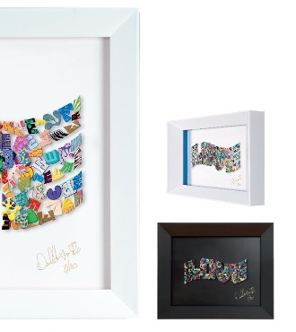 Love letters - 50 x 35  cm - Oeuvre sur papier en 3D