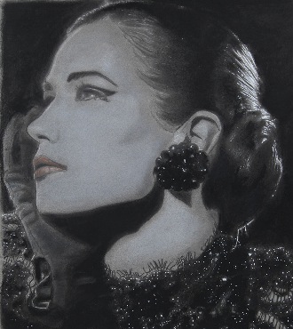 Mercedes - 16,4" x 21,4" - Work on paper