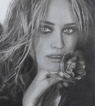 Elle - 16,8" x 21,5" - Work on paper