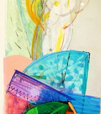 Pretty woman - 39" x 15,6" - Lacquer on wood