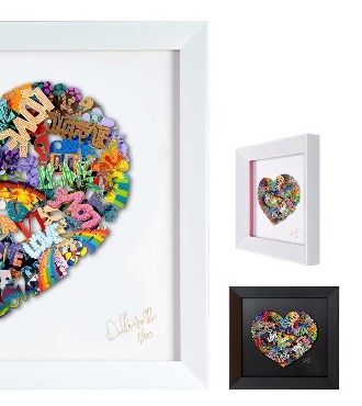 Little love in your heart - 35 x 38 cm - Oeuvre sur papier en 3D