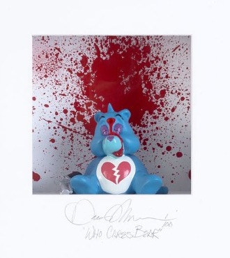 Who cares bear - 51 x 51  cm - Shadow box