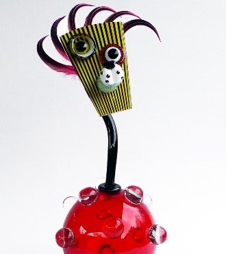 Bubble dog - Sculpture en verre - H 60 cm