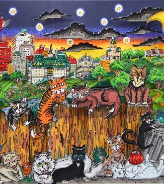 Cat scratch fever - 30 x 23 cm - Sérigraphie 3D