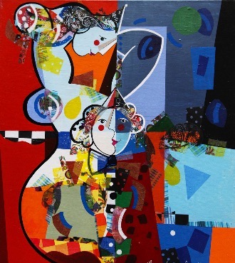 Elan d’amour - 39" x 31,2" or 9,3" x 11,7" – Lacquer on aluminium