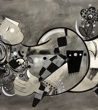 Un amour infini - 120 x 40 cm – Laque sur aluminium