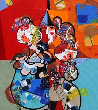 Visages du monde - 100 x 80 ou 24 x 30 cm – Laque sur aluminium