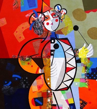 Les mondes cachés - 39" x 31,2" or 9,3" x 11,7" – Lacquer on aluminium