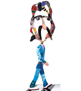 Georges Harrison - 90 x 30 cm – Sculpture en aluminium