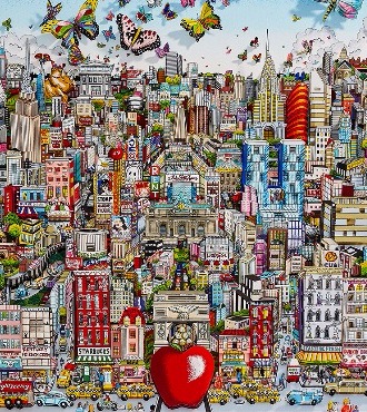 Come fly with me, come fly away in NYC - SOLD OUT - 102 x 71 cm - Sérigraphie 3D