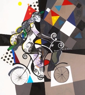 Voyage en noir et blanc - 39" x 47" / 39" x 31,2" or 9,3" x 11,7" – Lacquer on aluminium