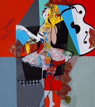 Candeur céleste - 39" x 47" / 39" x 31,2" or 9,3" x 11,7" – Lacquer on aluminium