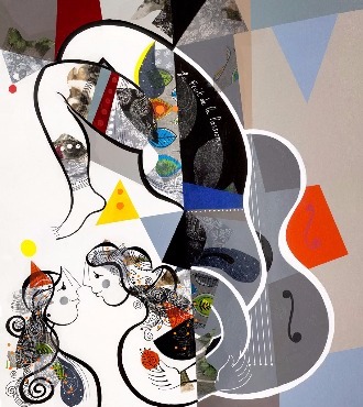 Fruits de la passion - 39" x 47" / 39" x 31,2" or 9,3" x 11,7" – Lacquer on aluminium