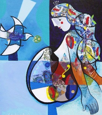 Les anges de la ville - 100 x 120 / 100 x 80 ou 24 x 30 cm – Laque sur aluminium