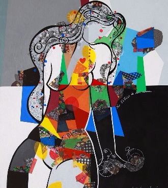 Les délices de mon amour - 39" x 47" / 39" x 31,2" or 9,3" x 11,7" – Lacquer on aluminium