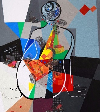 Les demains de la vie - 39" x 47" / 39" x 31,2" or 9,3" x 11,7" – Lacquer on aluminium