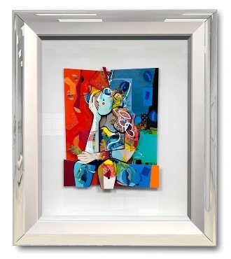 Bonheur de vie - 21 x 28 cm - Oeuvre sur papier en 3D