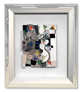 Vers la musique de nos âmes - 21 x 28 cm - Oeuvre sur papier en 3D
