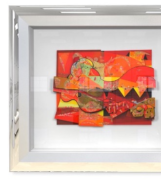 Mélodie d'amour - 21 x 28 cm - Oeuvre sur papier en 3D