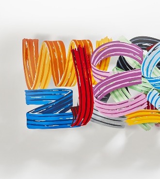 Stroke my ego - 180 x 60 cm - Sculpture murale 3D en métal découpée au laser