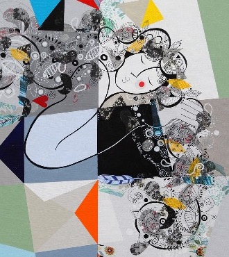 Ma fleur d'amour - 60 x 80 cm - Acrylique sur toile