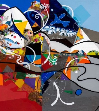 La reine - 39" x 47" / 39" x 31,2" or 9,3" x 11,7" – Lacquer on aluminium