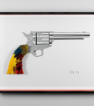 Bang Bang - 120 x 80 cm - Plumes et dessin