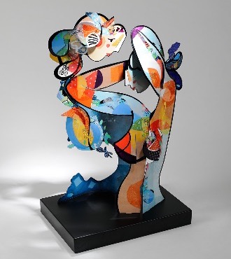 La mariée du ciel - 37" x 22" x 18"- 86 x 35 x 45 cm - Sculpture aluminium 3D