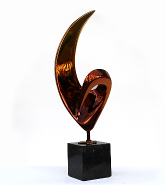 Coquette - 68 cm  – Bronze poli miroir