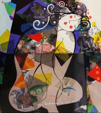 Fleurs du jardin - 9,3" x 11,7" – Lacquer on aluminium