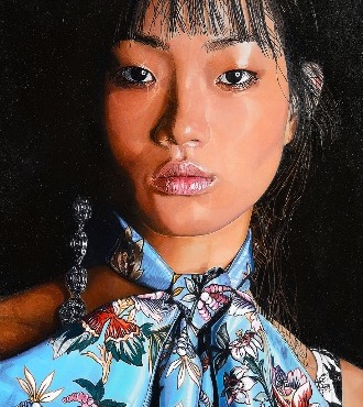 Laque et soie - 36" x 29" - Oil on canvas - Sold out
