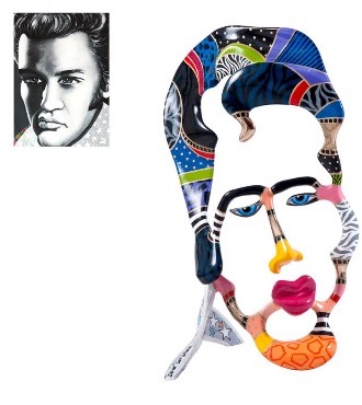 Elvis - 77 x 47 x 35 cm - Sculpture en Bronze