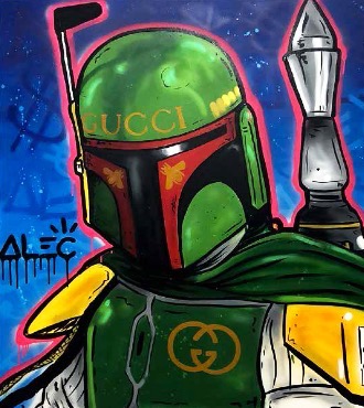 Gucci Trooper - 120 x 120 cm - Technique mixte sur toile