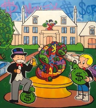 The Money Mansion - 168 x 269 cm - Technique mixte sur toile