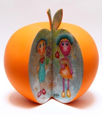 Romantic date - 24 cm - Sculpture en céramique