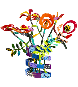 Flowers - 65 x 70 x 45 cm - Sculpture en aluminium