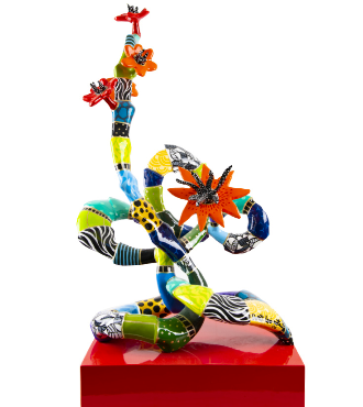 Cactus Majestic - 112 x 43 x 38 cm - Sculpture en aluminium